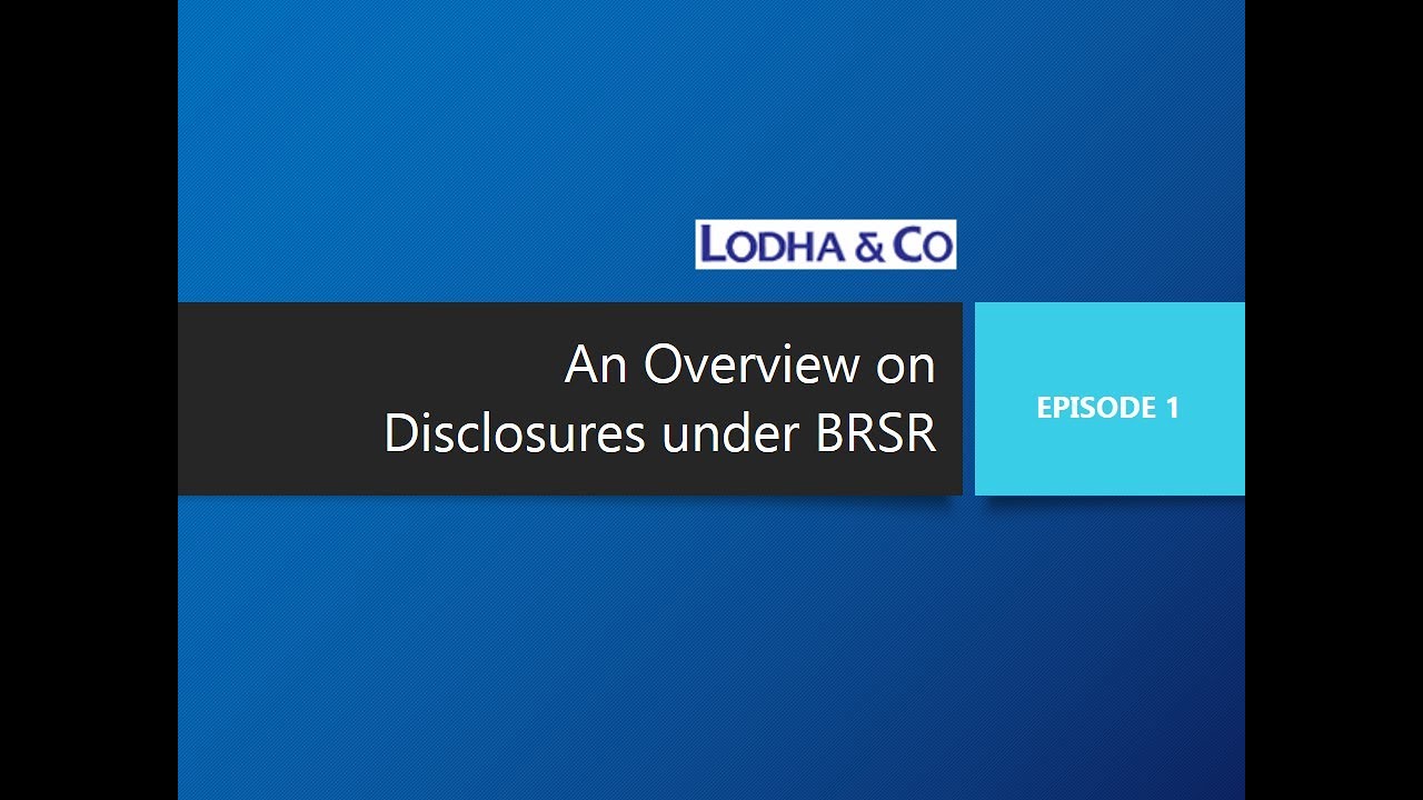 Webinar on ESG Reporting by Indian Corporates Episode - 1