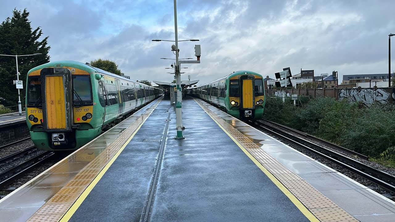 Southern, Gatwick Express and Northern Line Trains at Balham on October 19th 2023