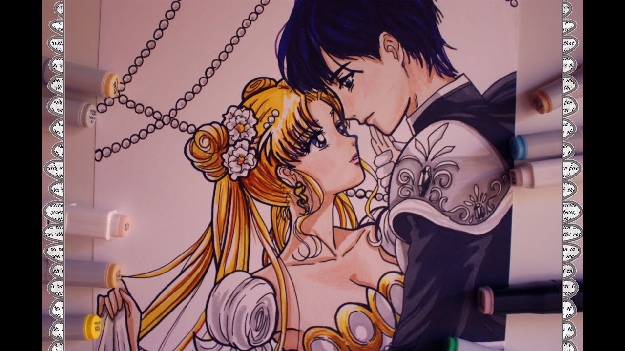 Sailor Moon Episode 109 Cómo Dibujar Sailor Moon Milenario  How To Draw Princess Serenity & Endimion