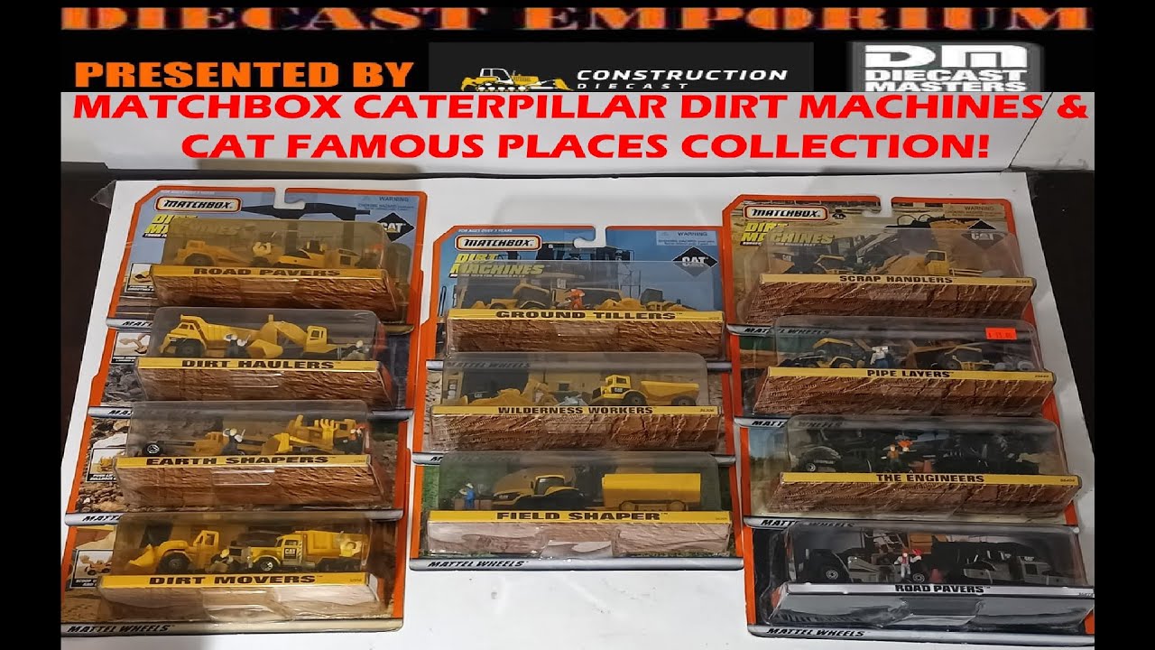 Matchbox Caterpillar Dirt Machines & Famous Places Sets - Complete Collection