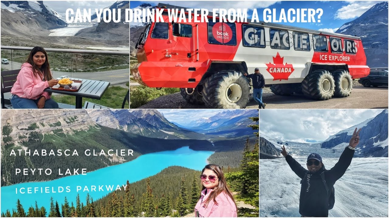 Drinking water from the Athabasca Glacier | Icefields Parkway | Peyto Lake | Summer 2023 | Bengali