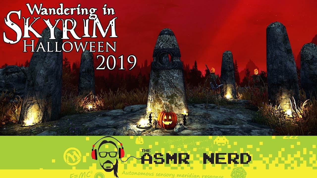 ASMR Whisper | Wandering in Skyrim | Halloween 2019 (relaxing ASMR sounds for sleep)