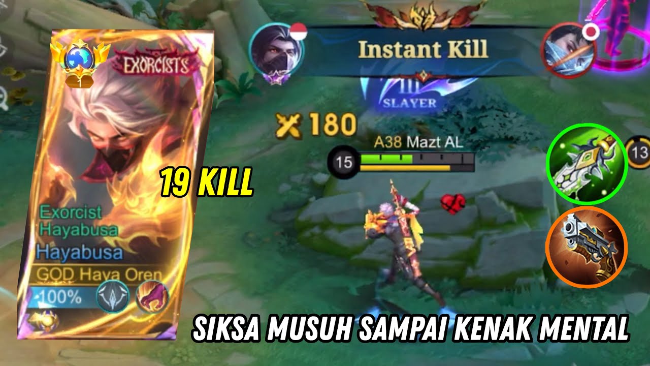 SIKSA MUSUH SAMPAI GAK BISA FARMING! HAYABUSA BEST BUILD TERSAKIT - MLBB