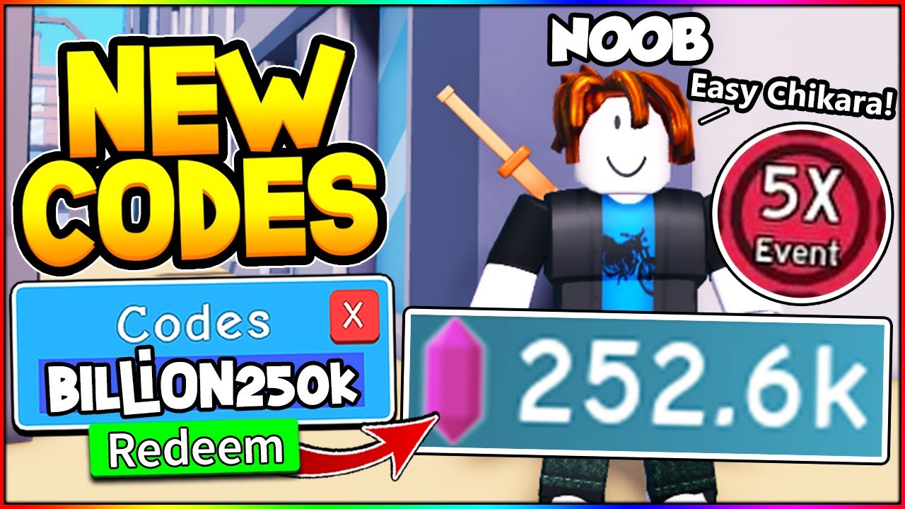 NEW 250K CHIKARA 1 BILLION VISITS UPDATE CODES + 5X EXP UPDATE IN ANIME FIGHTING SIMULATOR! Roblox