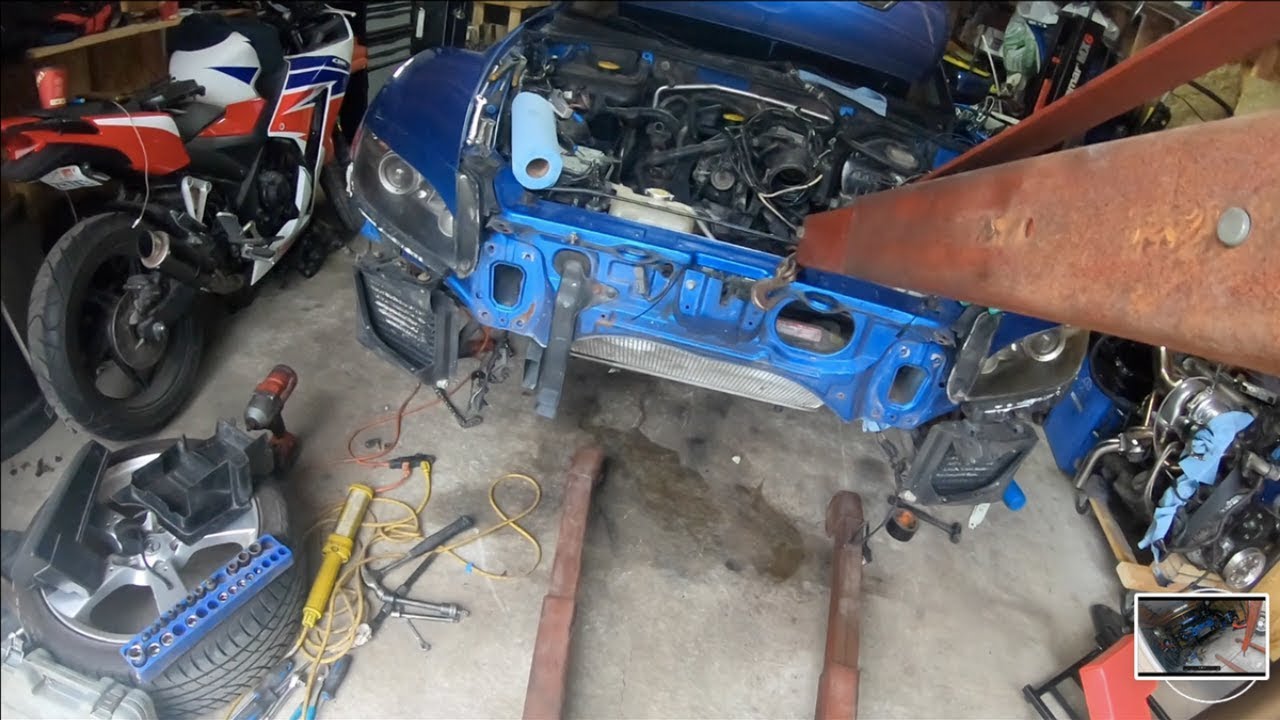 RX8 2JZ Part 11 - Engine removed , Steering and sway bar extended  !