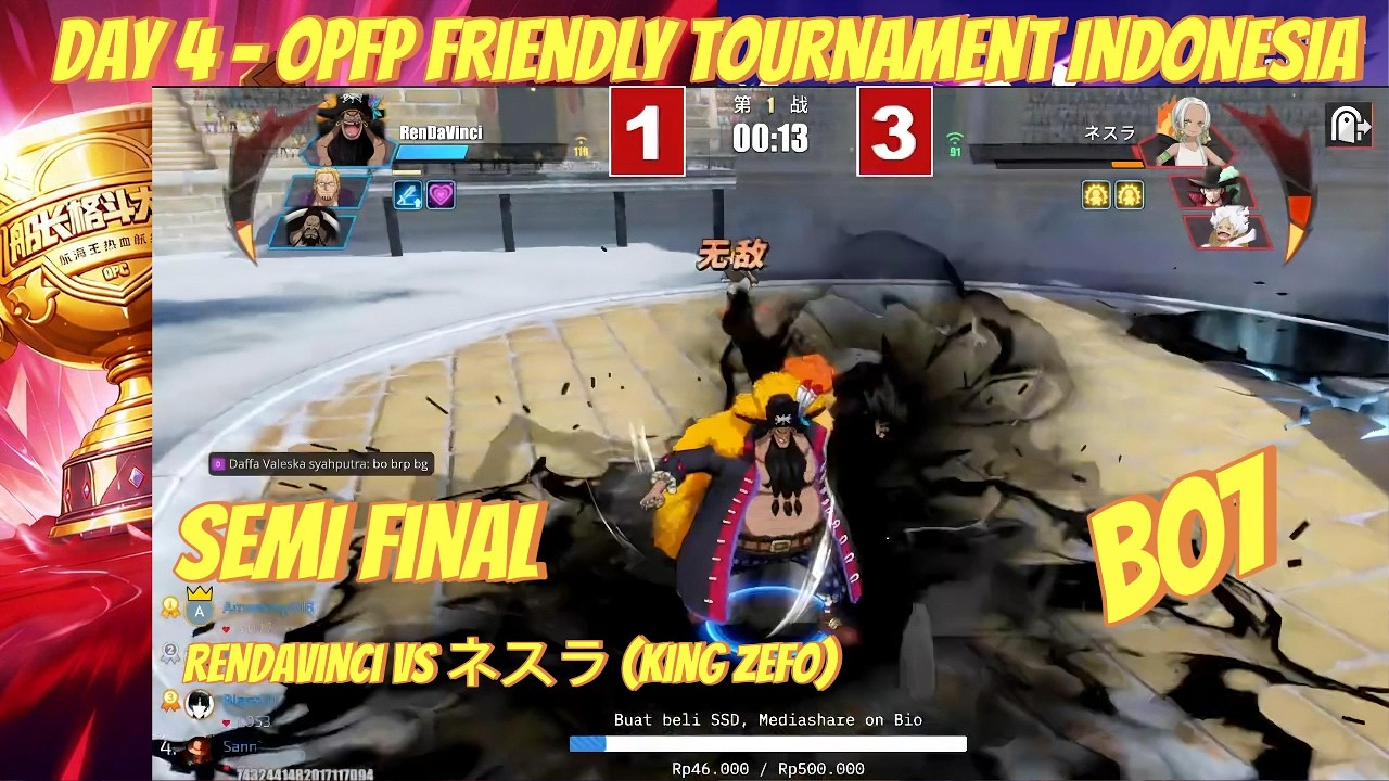 Day 4 - Semi Final : RenDaVinci vs ネスラ (King Zefo) - OPFP Friendly Tournament Indonesia