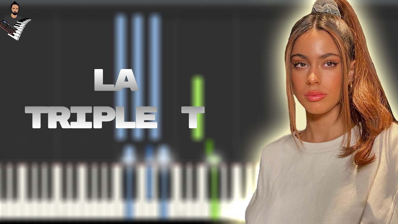TINI - La Triple T | Instrumental Piano Tutorial / Partitura / Karaoke / MIDI