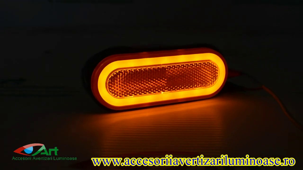 Lampa gabarit galbena tip neon W198-1399 cu suport  WAS