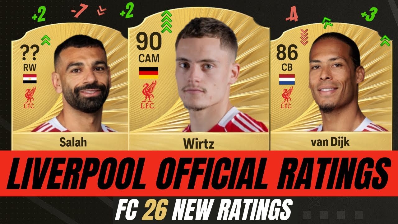 FC 26 | LIVERPOOL OFFICIAL RATINGS in FIFA Ultimate Team! 🔥ft. Salah, Wirtz, Van Dijk, Alisson...