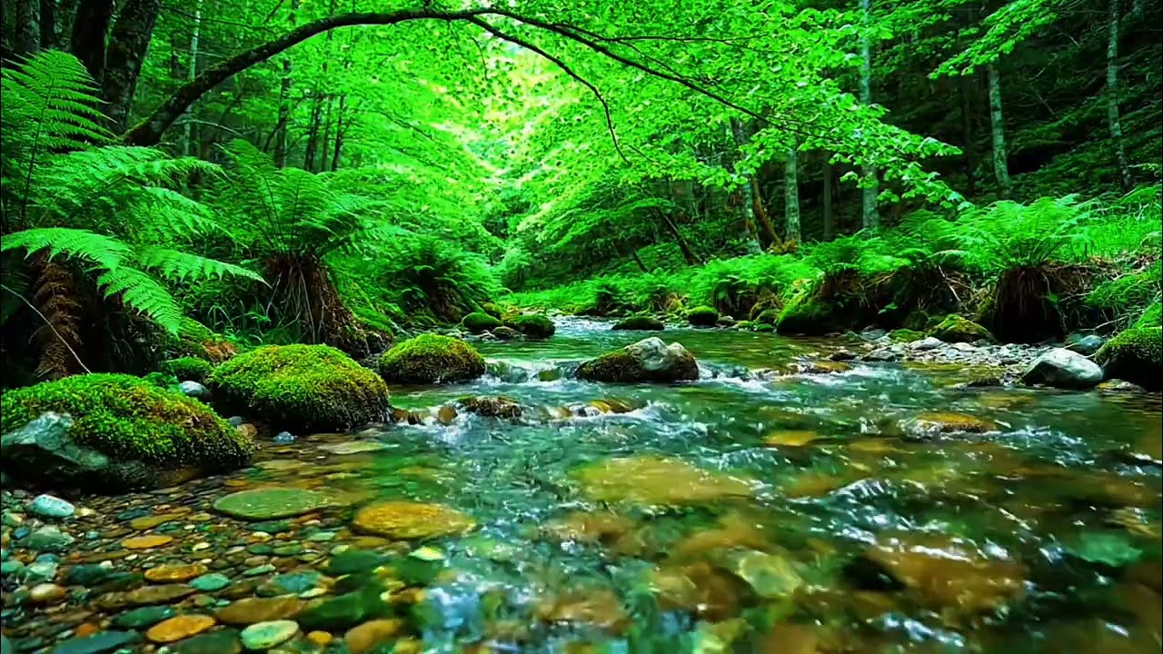 Magical Forest Ambience – Flowing Water & Soothing Birdsong for Deep Relaxation ASMR