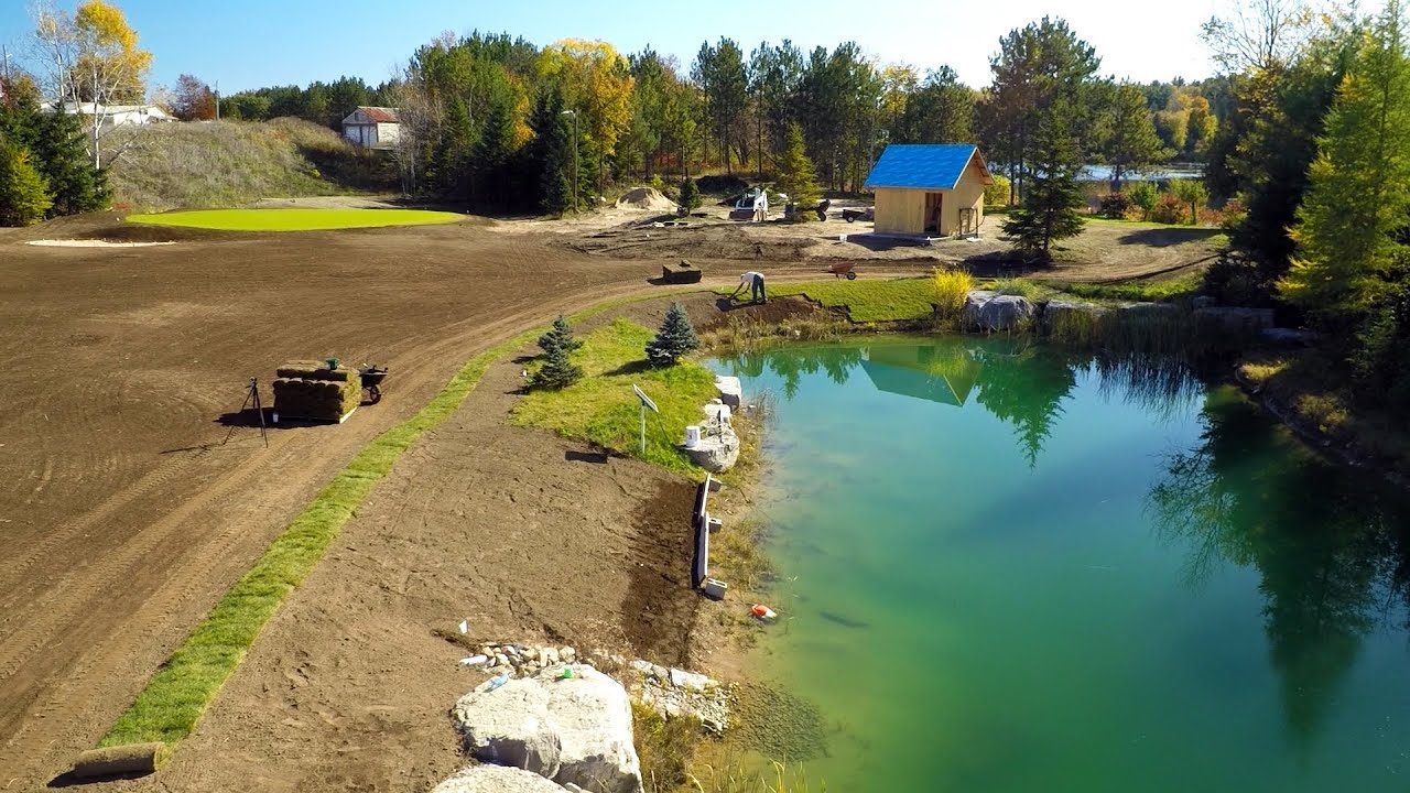 Installing Kentucky Bluegrass Sod at The Backyard Golf Course