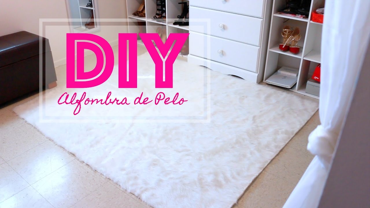 Como hacer una alfombra de pelo-DIY Alfombra de Pelo- Facil