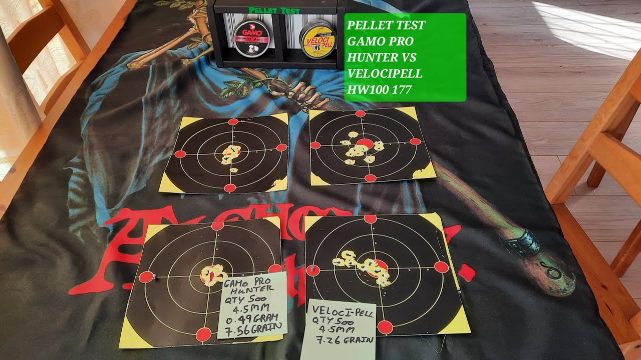 Pellet Test Gamo Pro Hunter vs Webley Veloci pell in 177 