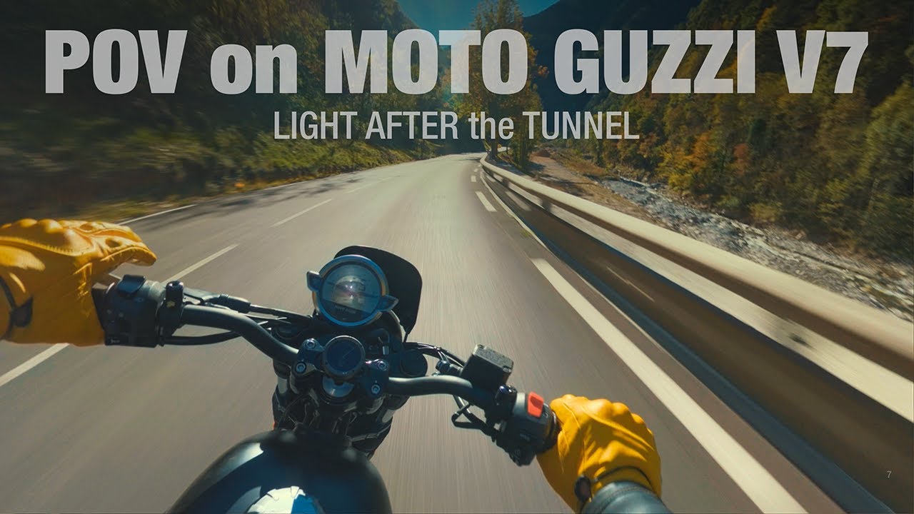 Light After the Tunnel - Moto Guzzi V7 Ride from Italy to Tenda (RAW POV)
