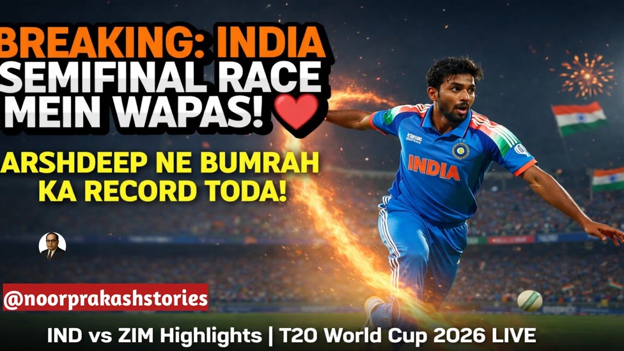 ब्रेकिंग: भारत T20 विश्व कप 2026 सेमीफाइनल रेस में वापस! अर्शदीप ने बुमराह का रिकॉर्ड तोड़ा 🔥
