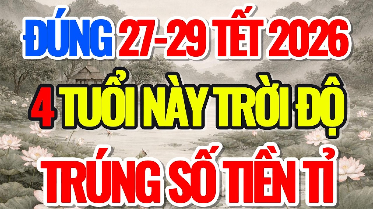 ĐÚNG 27 - 29 TẾT 2026, 4 TUỔI NÀY TRỜI ĐỘ, TRÚNG SỐ TIỀN TỈ - Lời Phật Dạy #loiphatday #phongthuy