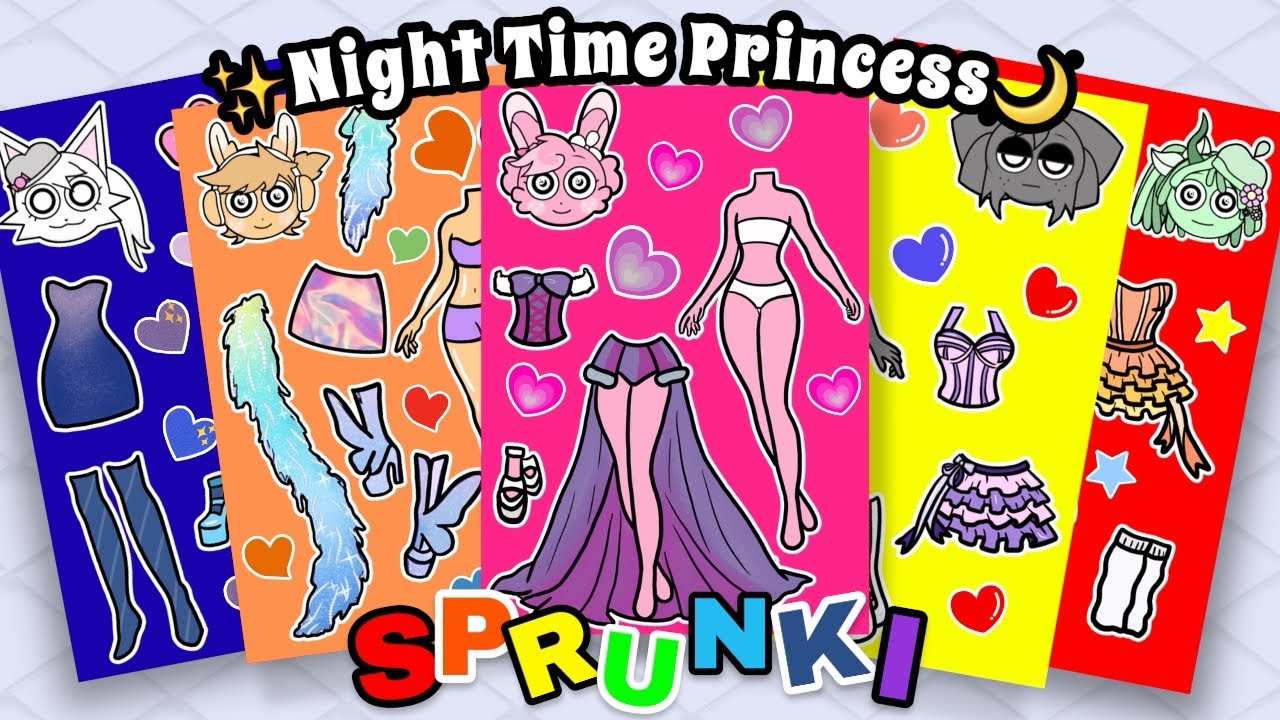 🌈Incredibox SPRUNKI Night Time Princess Redrawn - NEW UPDATE!!🌙✨| ASMR | 스프런키 새로운 나이트타임 공주버전 드레스업💖✨
