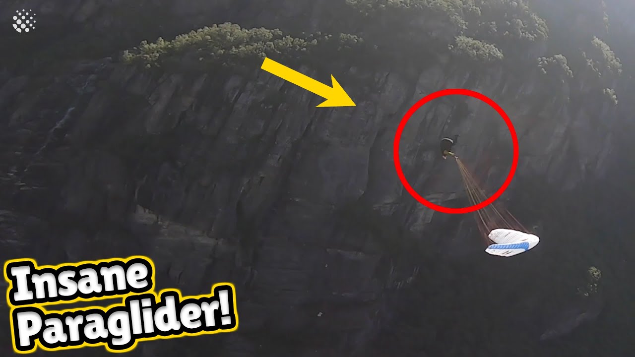Vertigo-inducing footage shows paraglider perform insane front flips