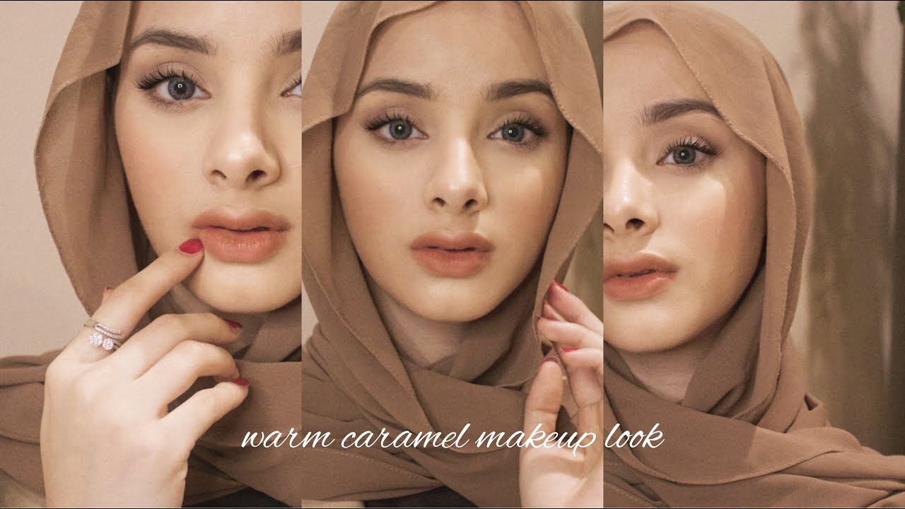 warm caramel - natural makeup look