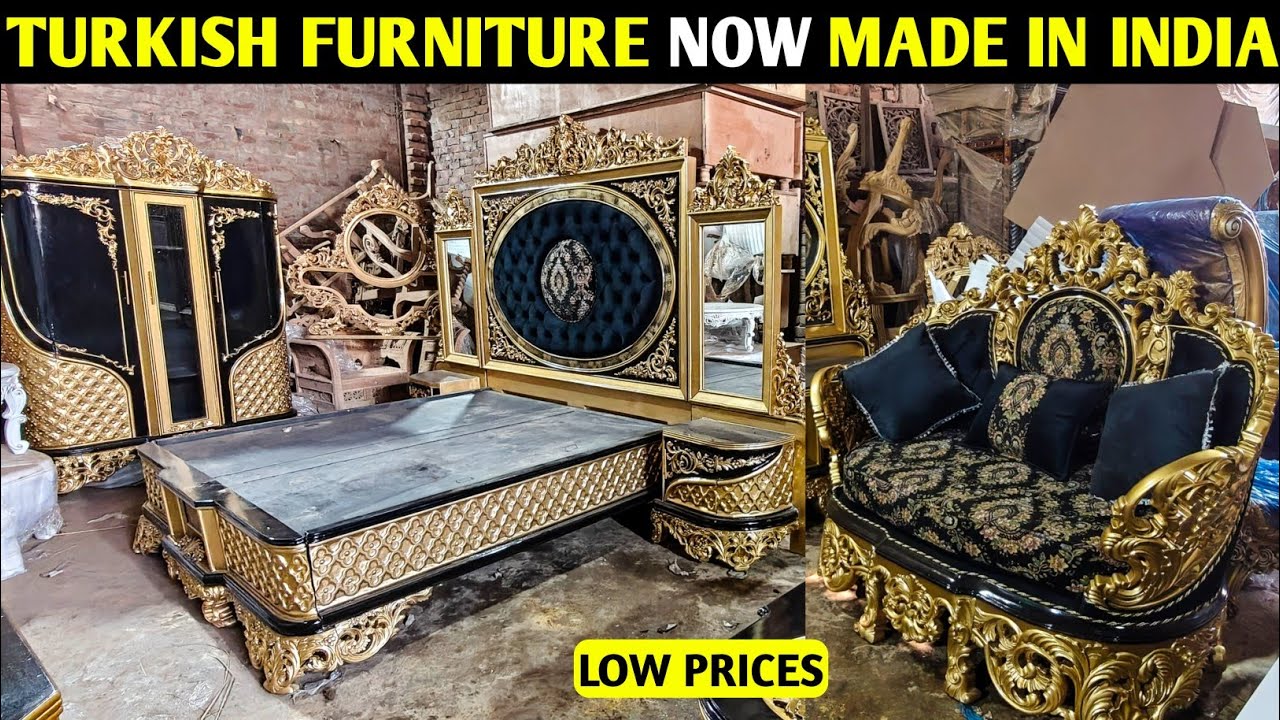 Royal Beds Sofa Sets Dinning Dressing Table Designs Now Made in India in Teak Wood Furniture Market
