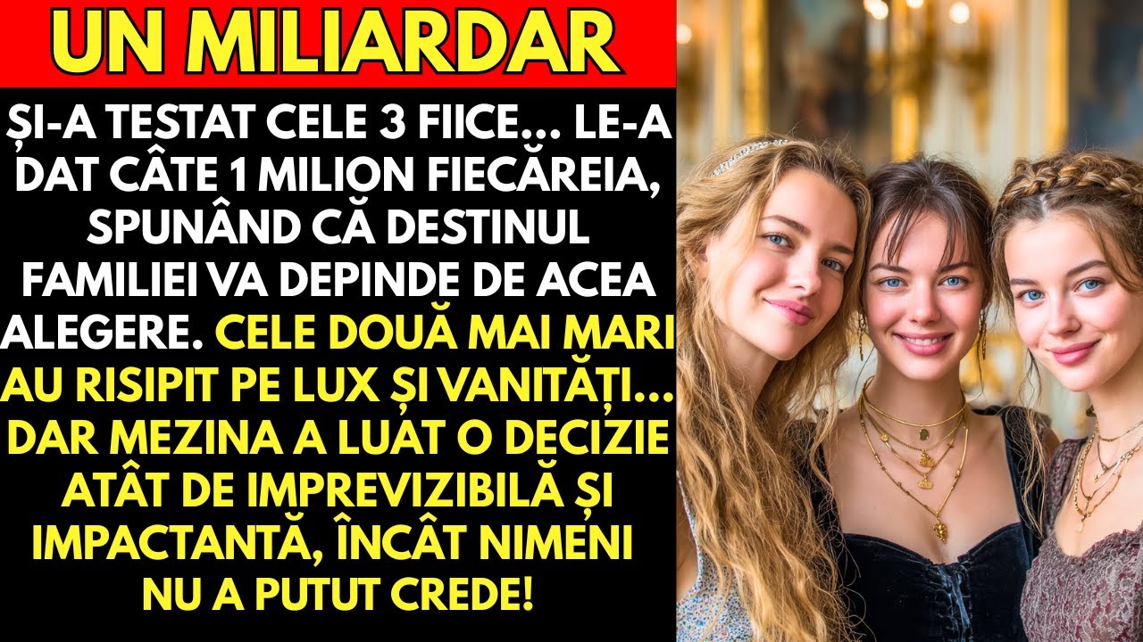 UN MILIARDAR a dat 1 MILION fiecărei din cele 3 FIICE — dar ce a făcut MEZINA a ȘOCAT PE TOȚI!