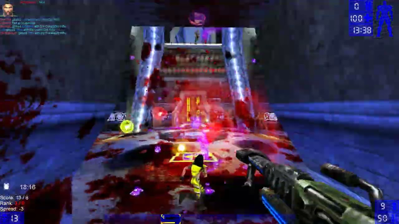 UT99 DM - FRACTAL the most chaotic map online gameplay