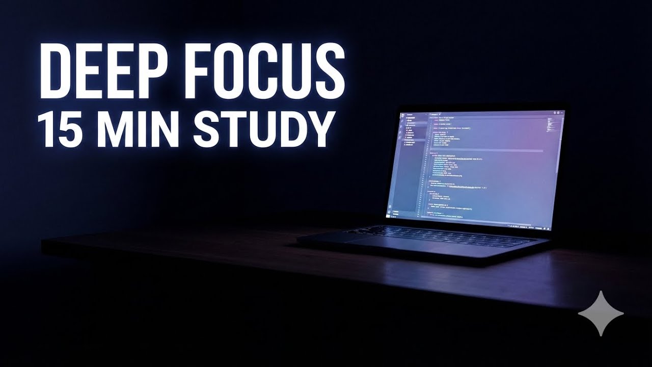 Deep Focus Mode 🌙 15 Min Dark Lofi for Study & Coding (No Distractions)