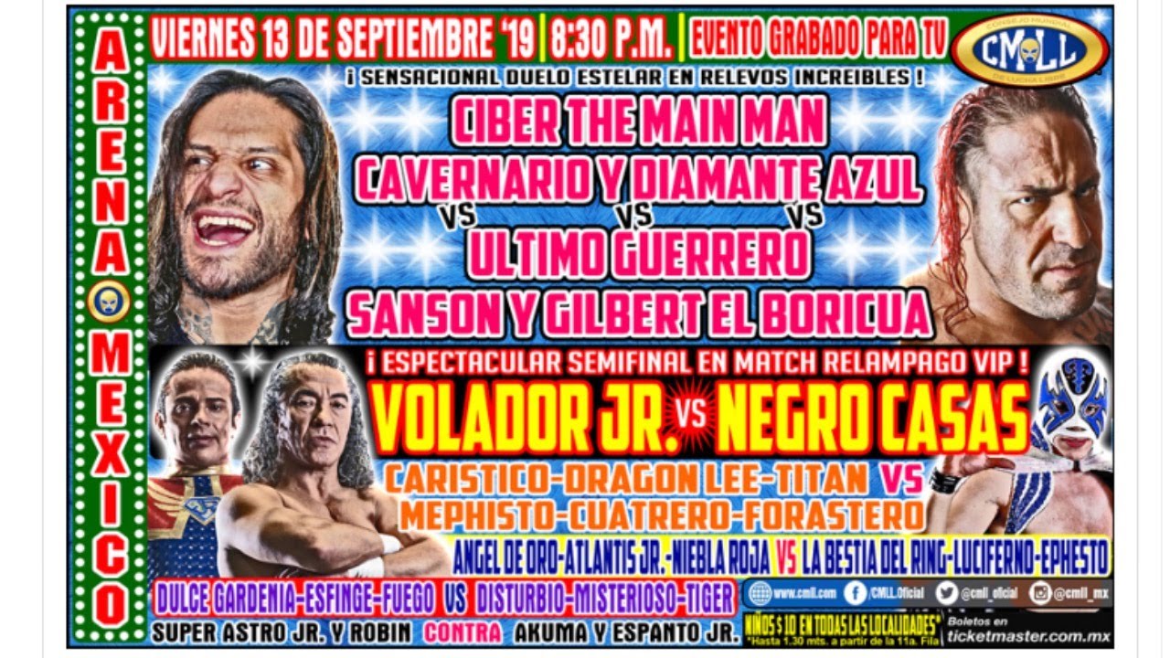 LUCHA LIBRE VIERNES ESPECTACULAR DE ARENA MEXICO 13 DE SEPTIEMBRE DE 2019 FUNCION COMPLETA