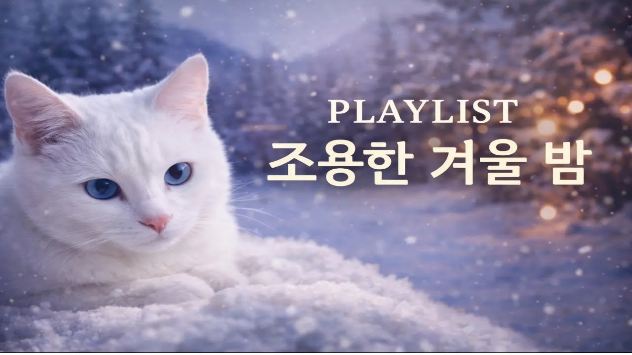고양이와 함께 듣는 조용한 겨울 밤 K-pop 플레이리스트 ❄️🎧