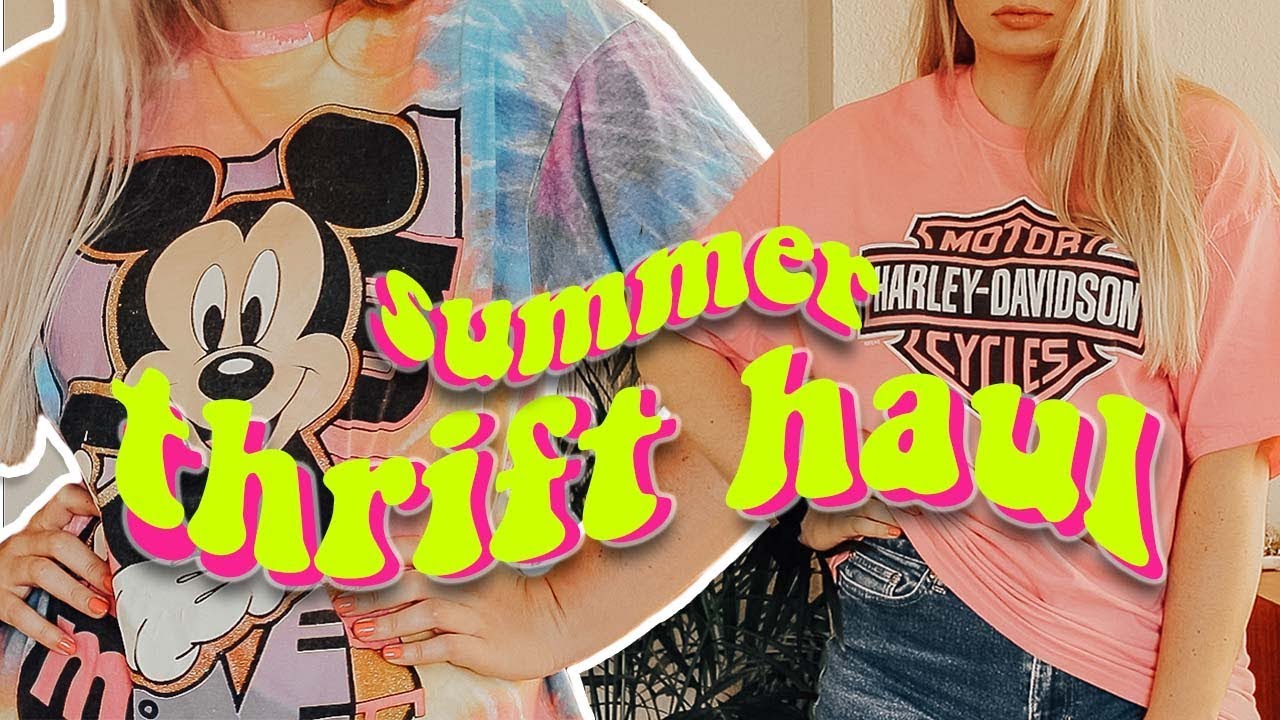 summer thrift haul! HUGE try-on thrift store haul