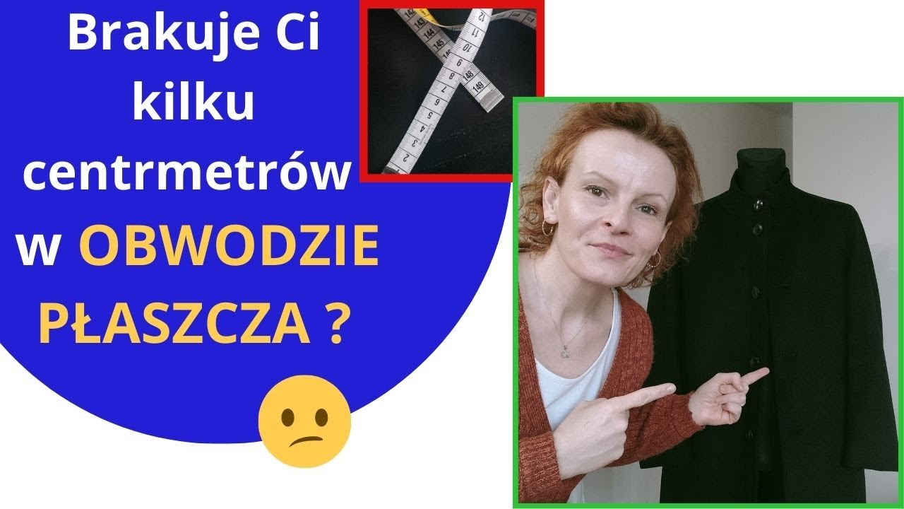 Prosty sposób na poszerzenie PŁASZCZA. Płaszcz ze stójką za wąski? Jak pozyskać kilka centymetrów.
