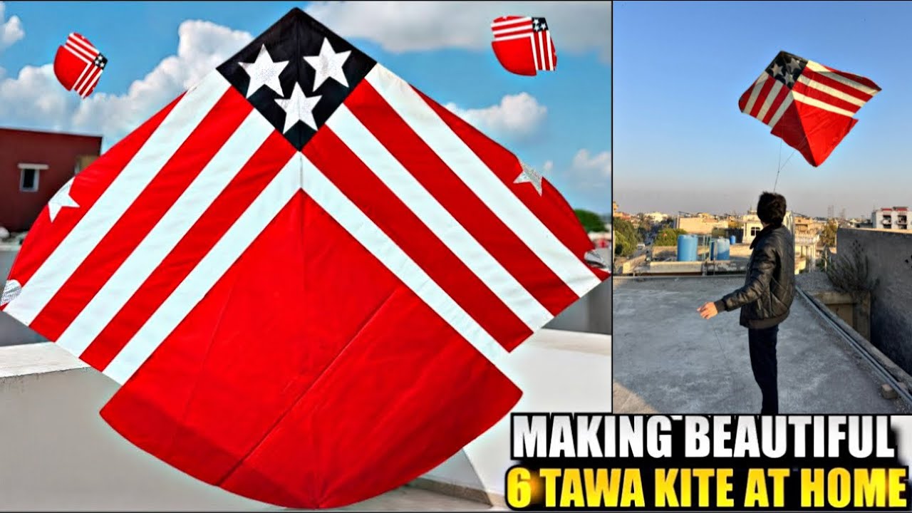 Making Beautiful 6 Tawa Kite || How To Make This Desine Step By Step 😱 || Kite Making Video !