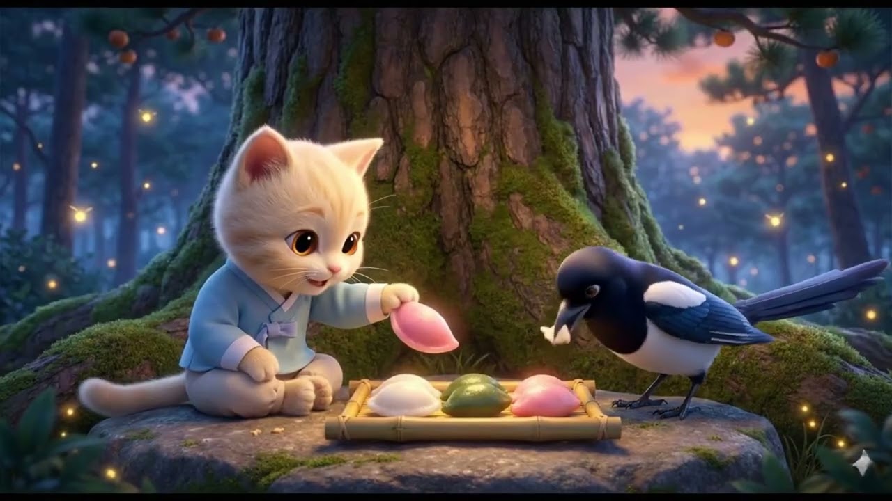 옛날옛냥 Once Upon a Meow | The magpie that repaid a favor