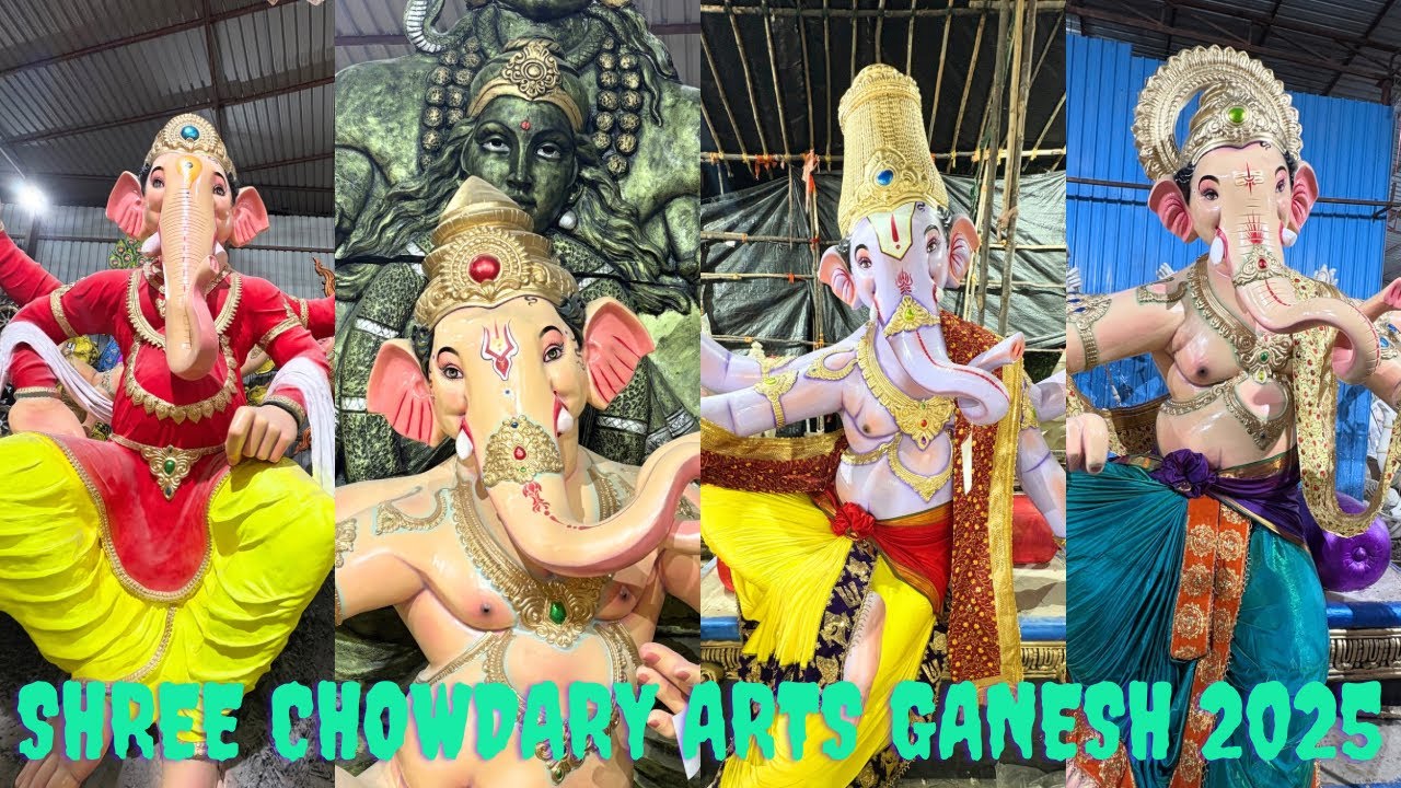 Shree Chowdary Arts Ganesh 2025 | Hyderabad Toppest Mumbai Ganesh Idols in Shree Chaudhary Arts 2025