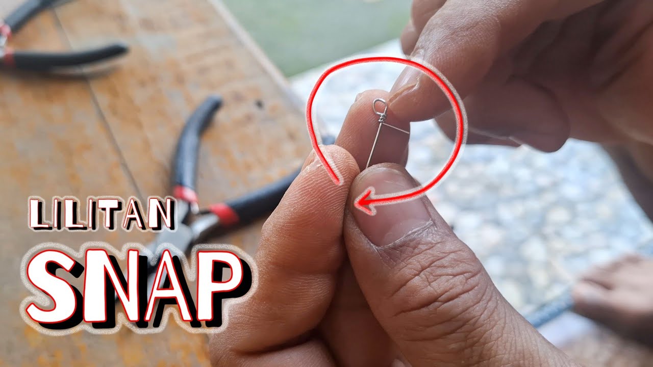 Membuat alat sederhana untuk lilitan snap (peniti) pancing 