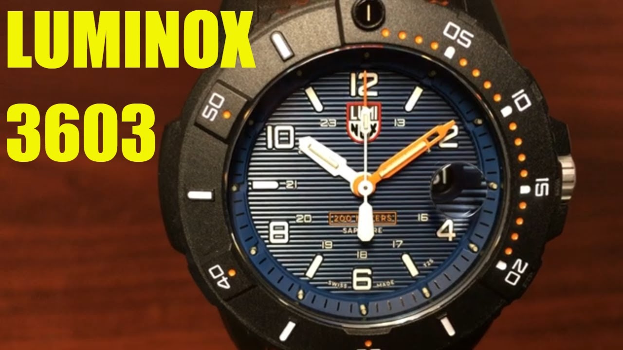 Luminox Navy SEAL Diver's 200 Meter Orange Strap Watch 3603