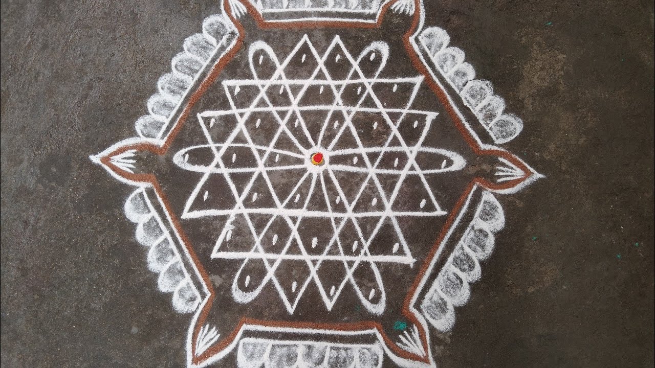 7*4 dots simple&easy kambikoolam🌺#youtube koolam#viral videos#freehandrangolis#festivalrangoli 