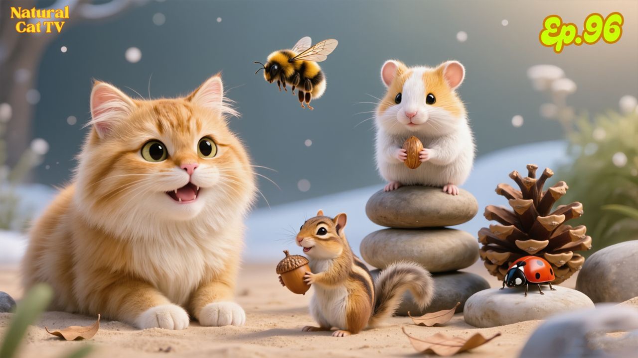 Natural Cat TV – Cat Fun Galaxy with Birds and Forest Sounds for Playful Indoor Cats 🌌🐦
