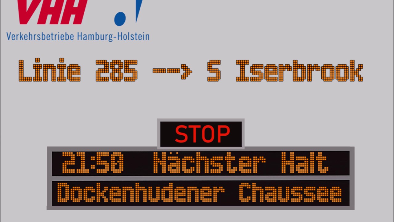 [ANSAGEN ] KOMPLETTE 285 von Pinneberg nach S Iserbrook