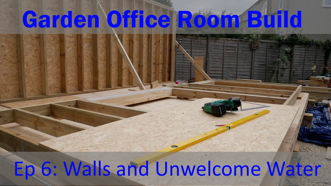 Framing Walls & Lifting Walls (and a lot of water!) - Garden Office Room Build (Ep 6)