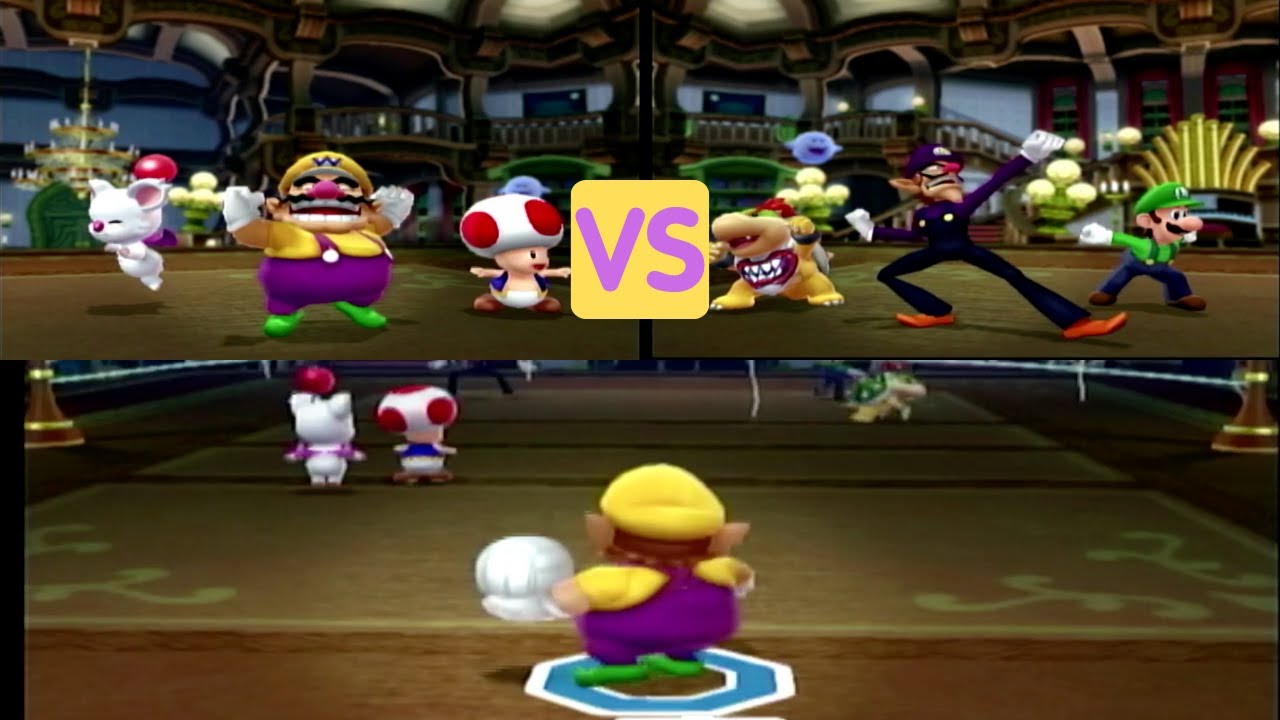 Mario Sports Mix: Team Wario vs Team Waluigi (Volleyball) Gameplay HD