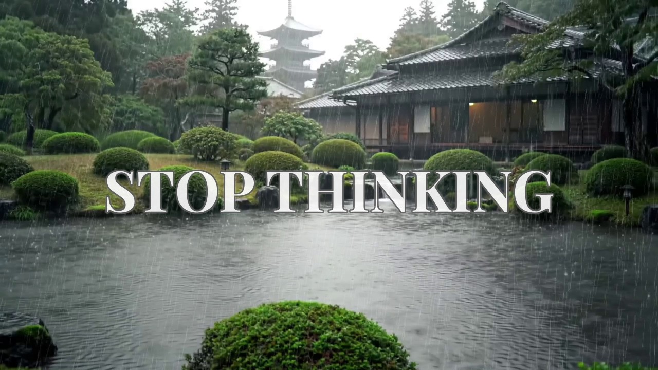 🔴 Ultimate Zen Heavy Rain in Ancient Japanese Garden to Stop Overthinking Now ⛩️