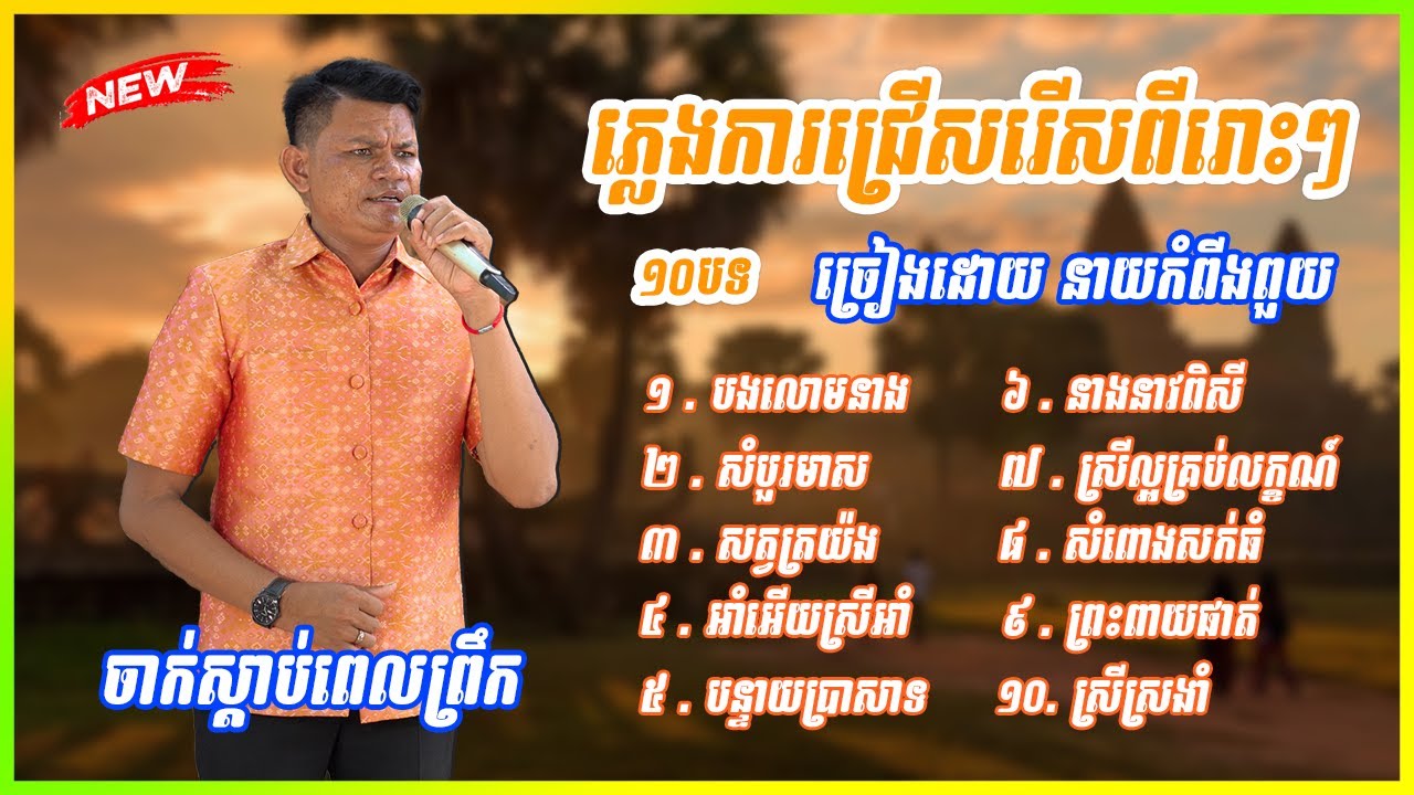 ភ្លេងការ ១០ បទពីរោះៗចាក់ស្ដាប់ពេលព្រឹក  ច្រៀងដោយ : នាយកំពីងពួយ Pleng Kar NonStop 2024
