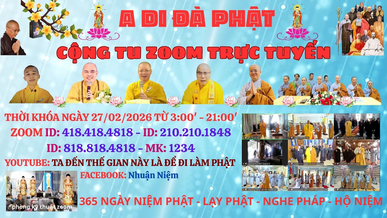 CỘNG TU  ZOOM ID: 418.418.4818 NGÀY 27/02/2026
