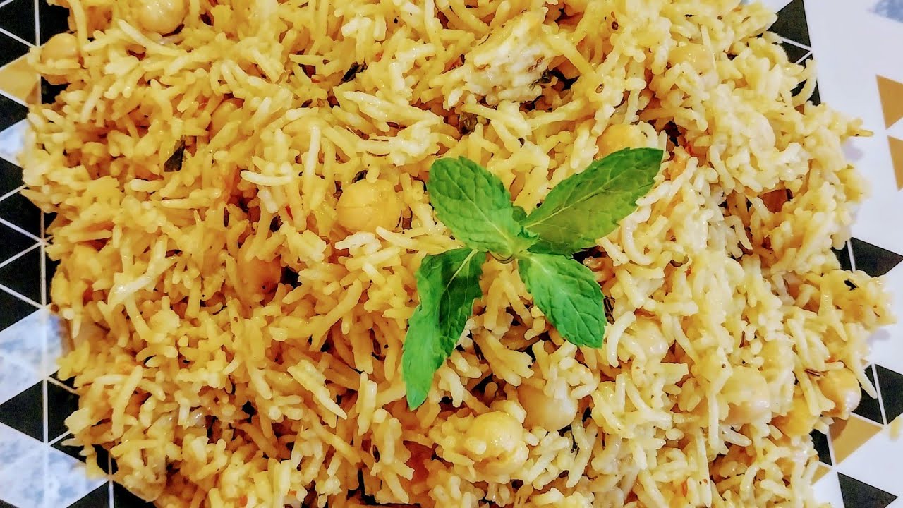 Aromatic White Chana Pulao Recipe