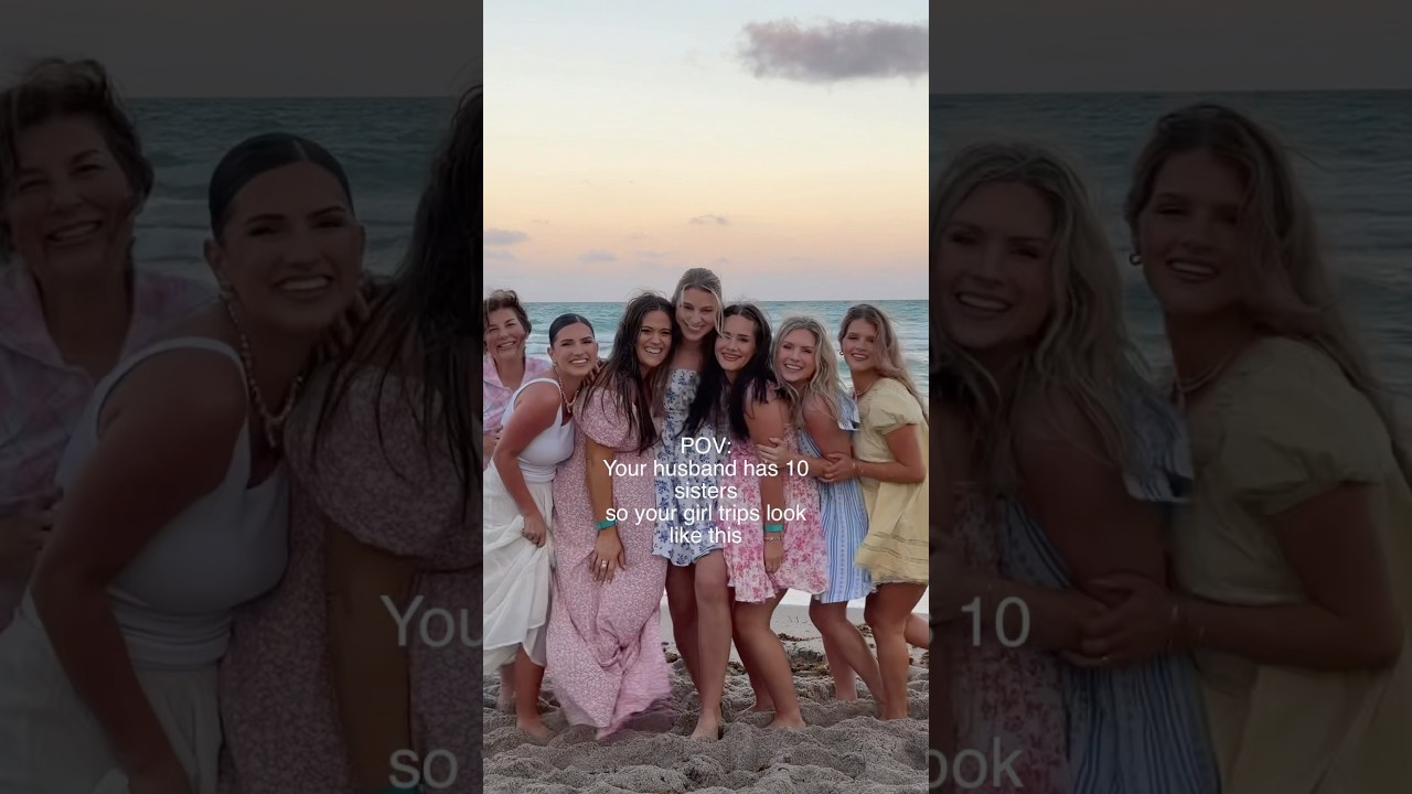 Обожаю, что у меня так много сводных сестер 💕 #девичник #невестки #пляж