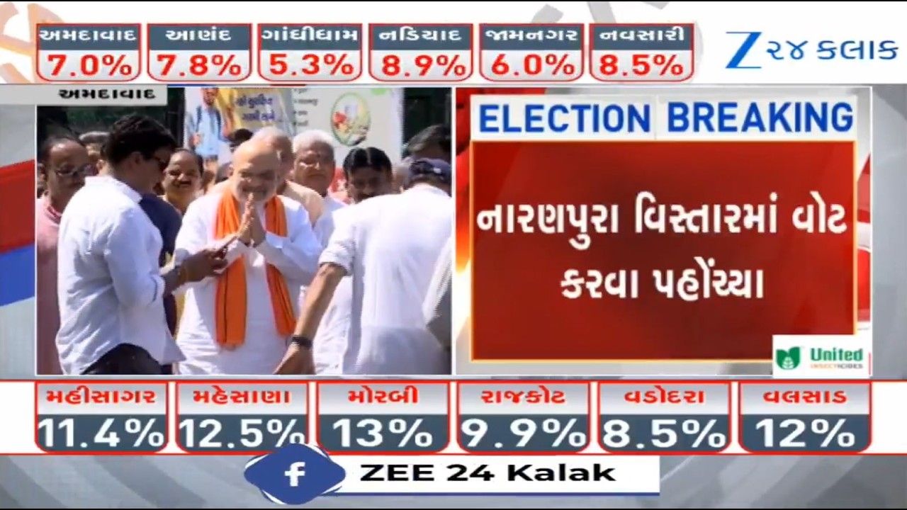 LIVE: Union Home Minister Amit Shah arrives to cast vote for local body elections in Ahmedabad