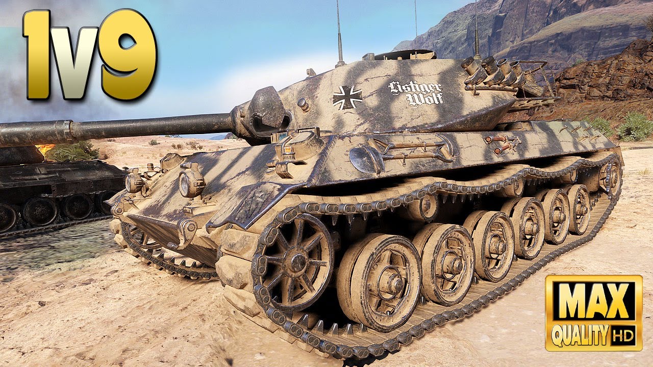HWK 30: повезло, но заслуженно 1 против 9 - World of Tanks