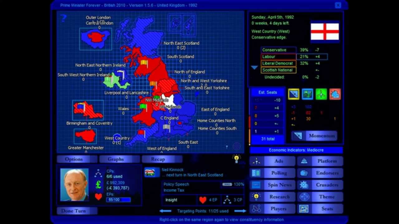 United Kingdom 1992 Election Game (Labour)