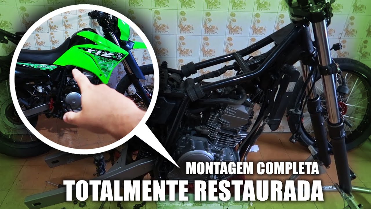 MONTAGEM COMPLETA DA LANDER 250 VERDE FLUORESCENTE